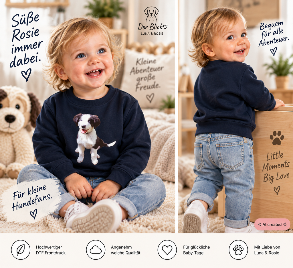 Baby Sweatshirt - SÜßE ROSIE - Baby Organic Sweatshirt