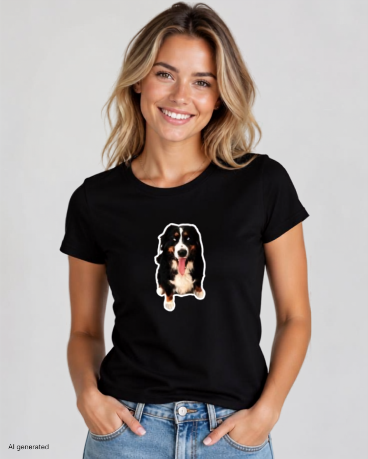 Damen T-Shirt FRECHE LUNA 100% Baumwolle