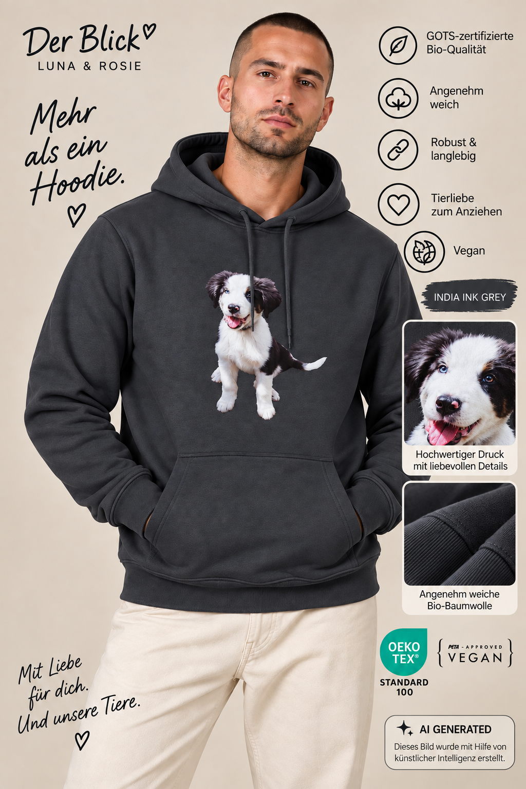 Oranic Basic Hoodie - SÜßE ROSIE - Organic Basic Hoodie