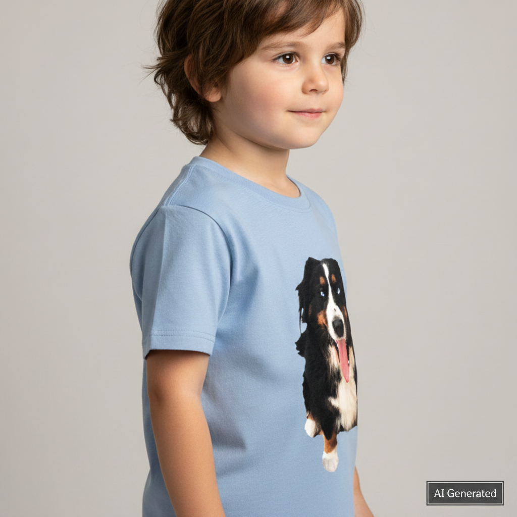 Kinder-T-Shirt Print seitlich