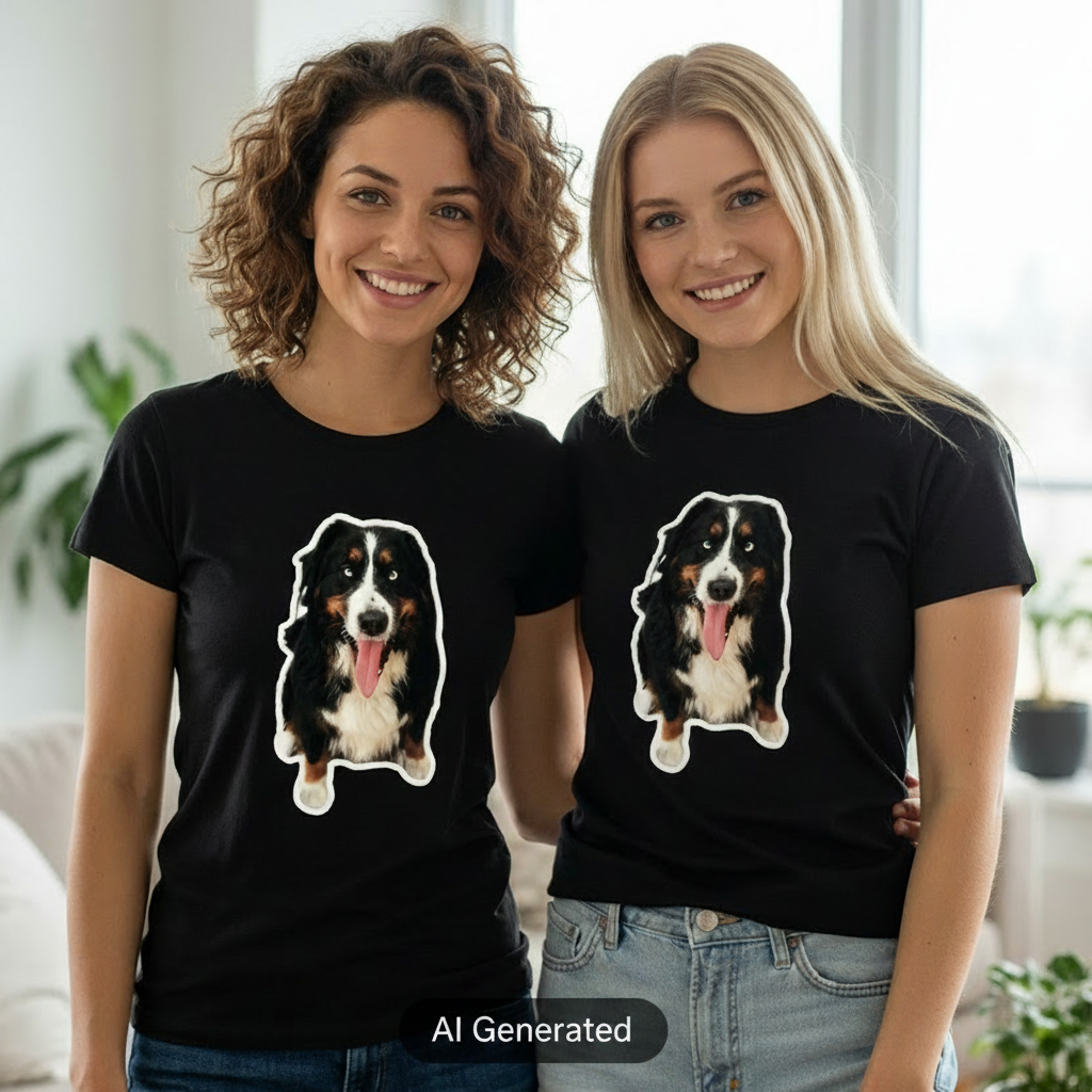 Zwei Freundinnen mit Freche Luna T-Shirt